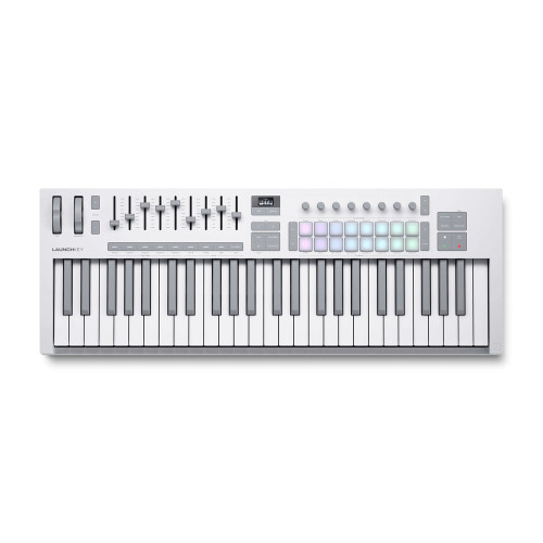 USB MIDI CONTROLLER 49 SEMI-WEIGHTED KEYS WHITE