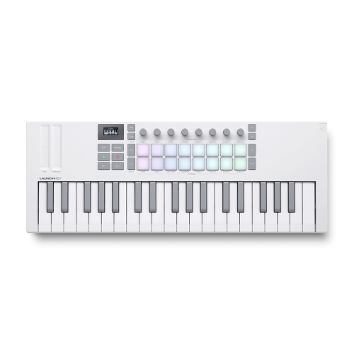 USB MIDI CONTROLLER 37 MINI KEYS WHITE